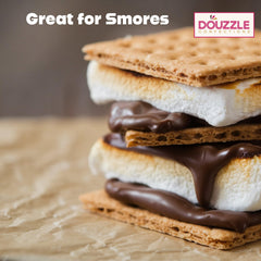 DOUzzle marshmallow roasting over flame showing even golden browning