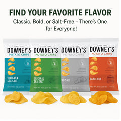 Downey's bag beside ruler to show 8oz size and portion control benefit