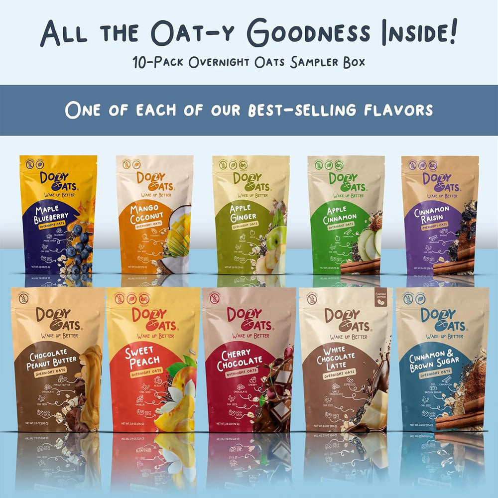 Dozy Oats label close-up highlighting gluten-free real-ingredient list