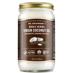 Dr. Bronner's whole kernel 30oz jar front view showing full label and size benefit