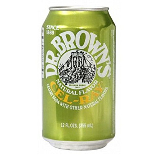 Dr. Brown's can held in hand to show 12oz size and portability for events