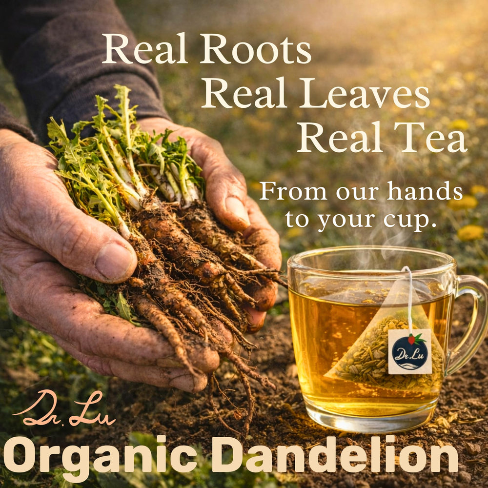 Dr. Lu brewed tea in cup, demonstrates rich color and flavor benefit