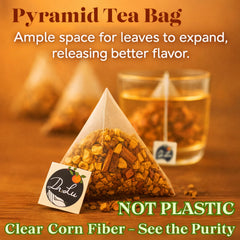 Dr. Lu tea brewing in glass cup, demonstrating steeping clarity and warming color