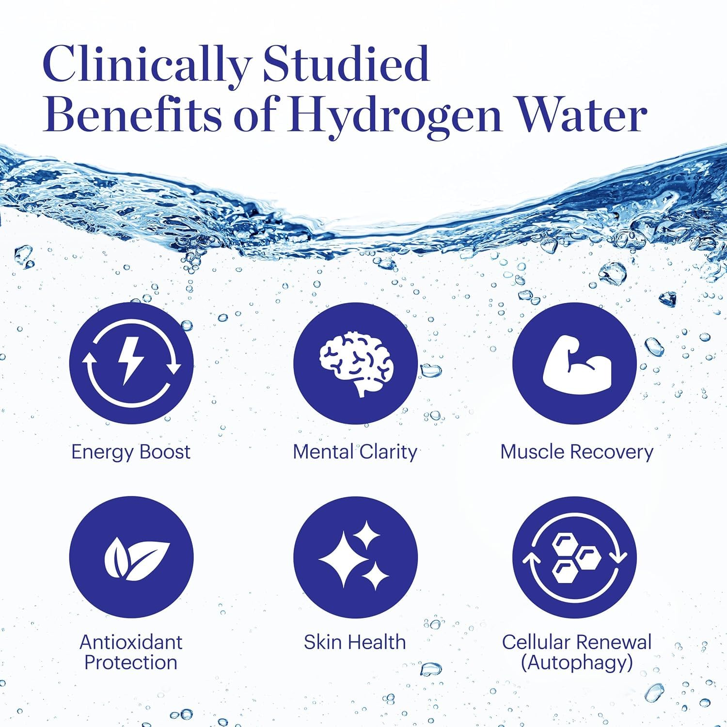 Dr. Perricone open bottle pouring clear hydrogen water for immediate hydration