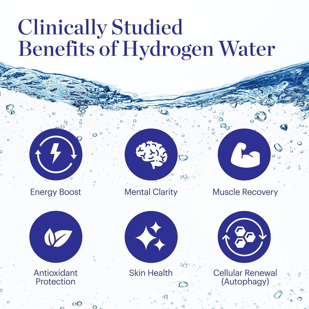 Dr. Perricone open bottle pouring clear hydrogen water for immediate hydration