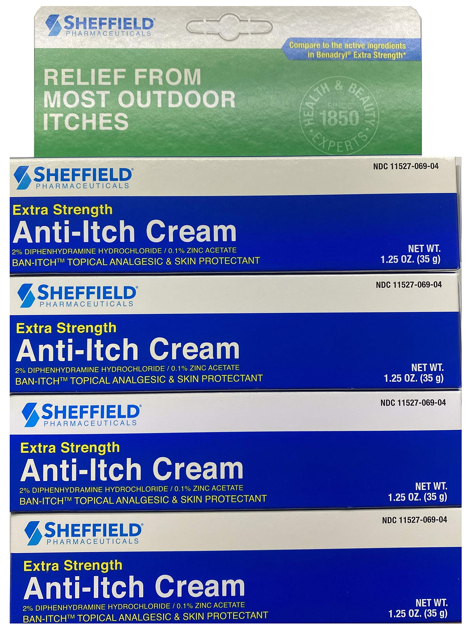 Dr. Sheffield's front-of-tube showing label and size, compact relief