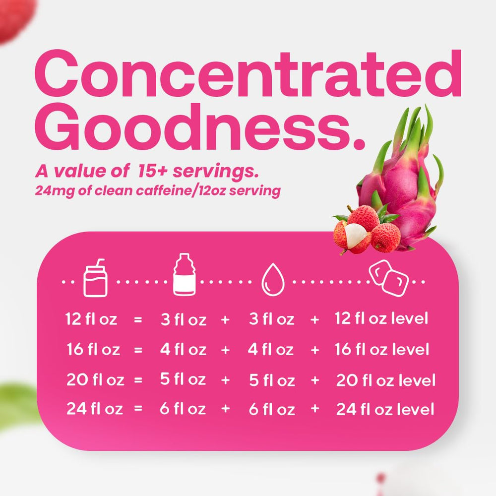 Dr. Smoothie bottle on a café counter with serving cup showing menu use