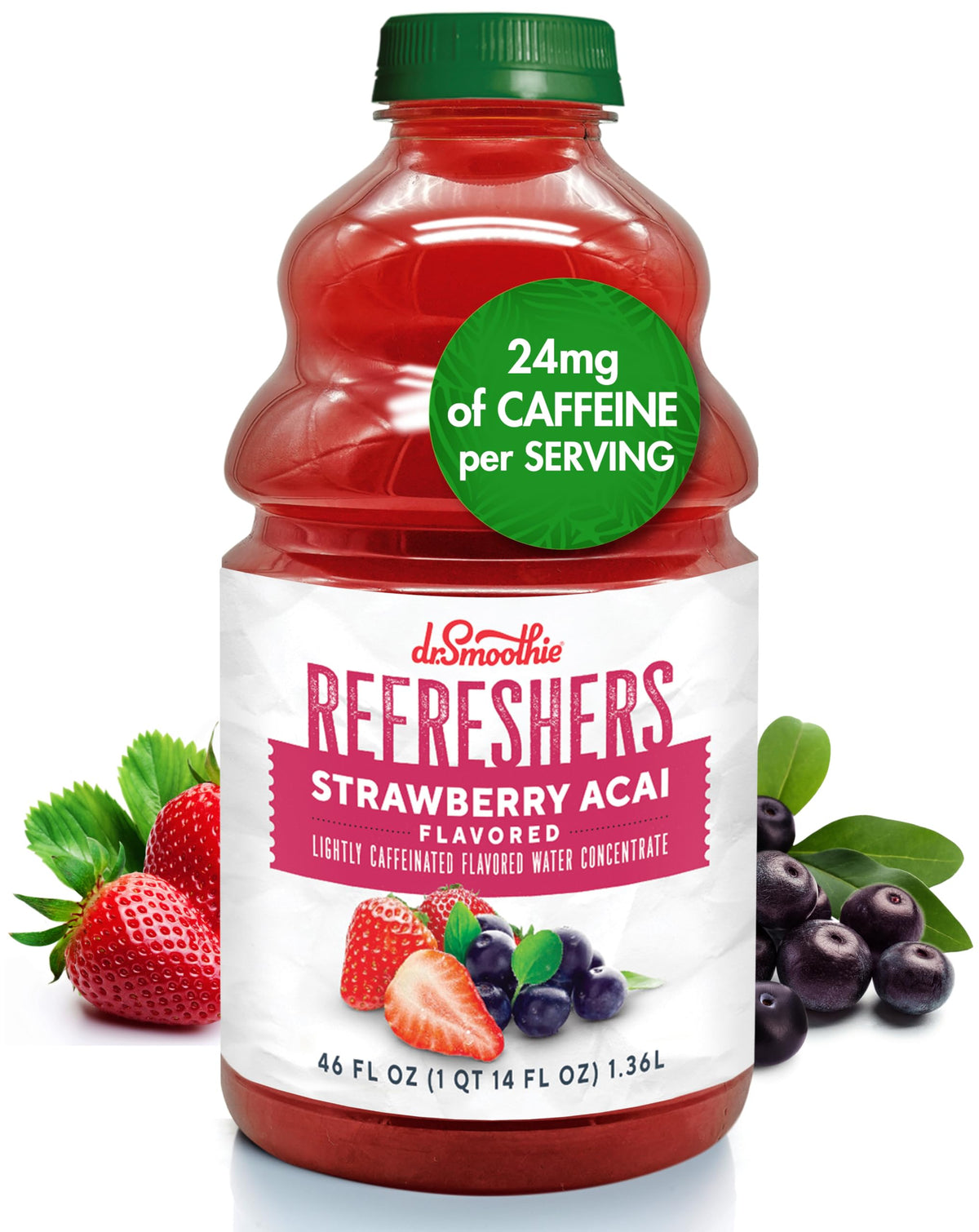 Dr. Smoothie front label showing product benefits and flavor for clear identification