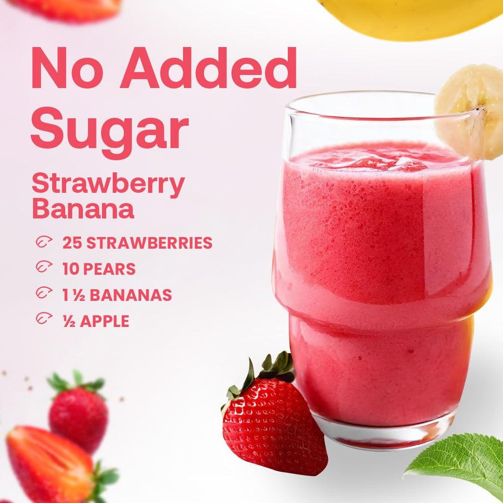 Dr. Smoothie concentrate in a blender making a creamy smoothie quickly