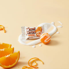 Dr. Variety candy bowl with orange and cream sweets ideal for parties and decorative displays