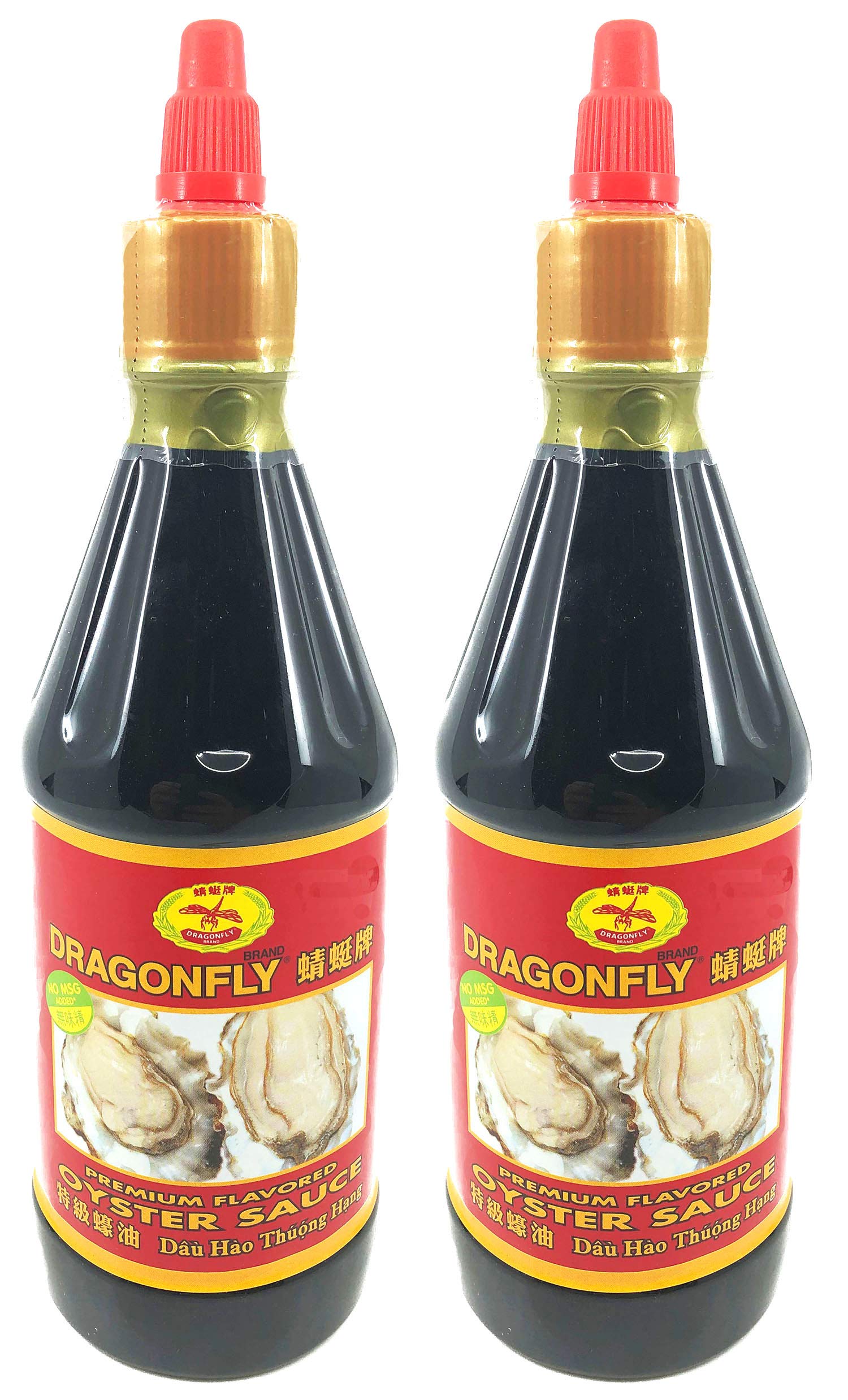 Dragonfly front packaging showing two 19 oz squeeze bottles and label benefit