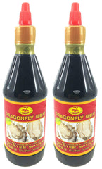 Dragonfly front packaging showing two 19 oz squeeze bottles and label benefit
