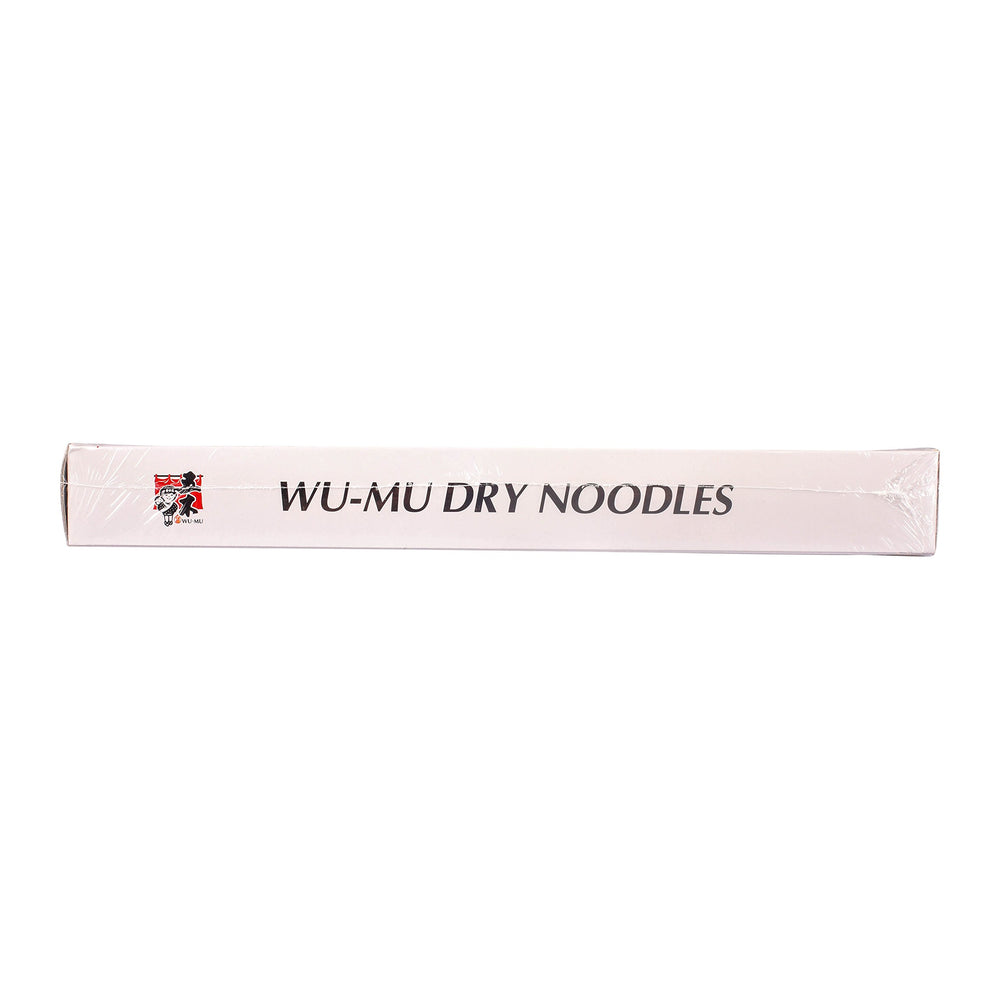 DragonMall cooked Wu-Mu wide noodles in stir-fry showcasing hearty bite