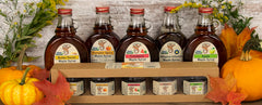 Dragonwood syrup pouring over pancakes adding buttery pecan flavor and richness