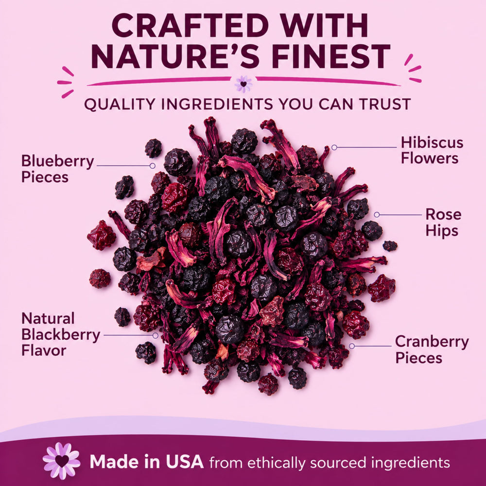 DRINK KATY'S brewed hot cup with ruby color providing warming, aromatic comfort