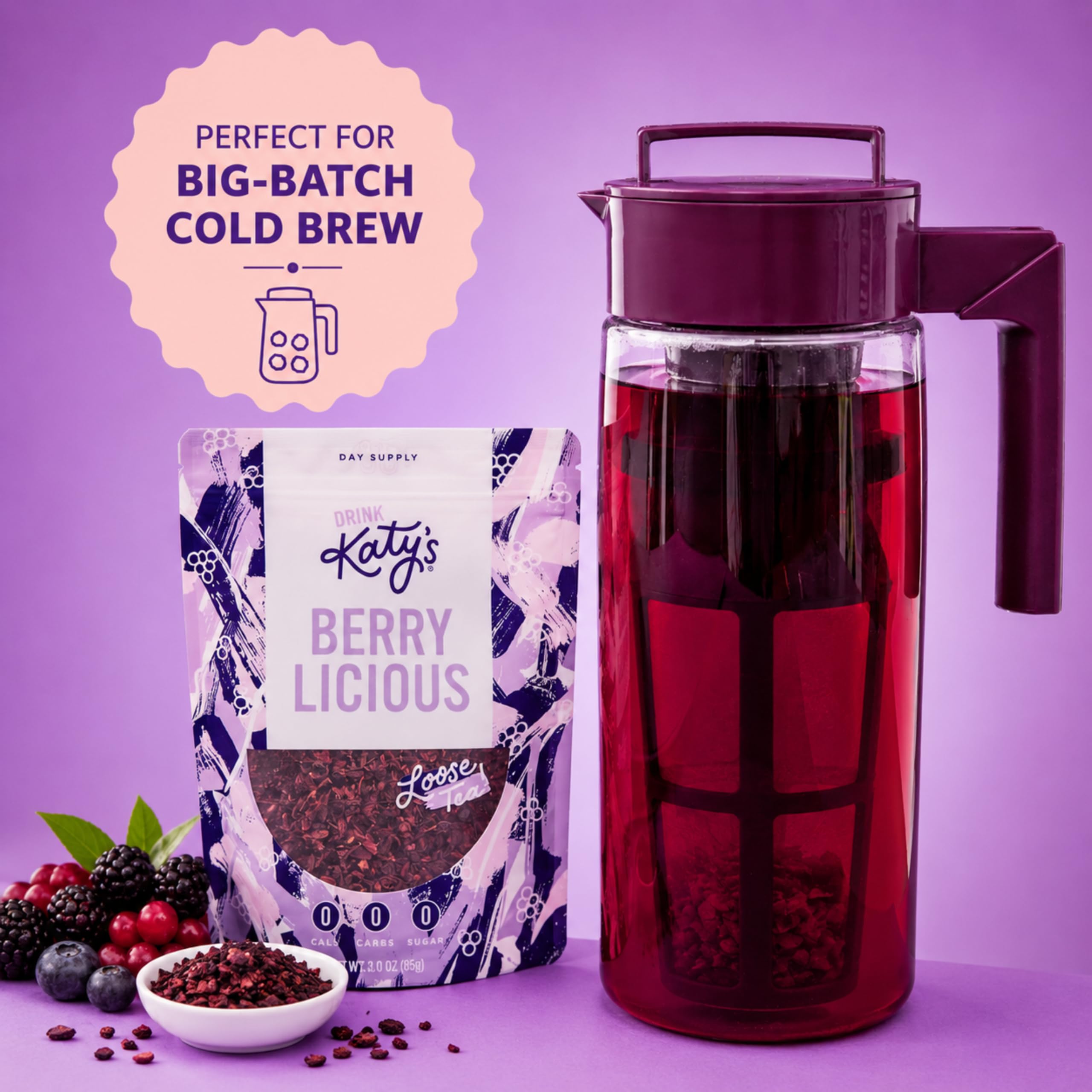 DRINK KATY'S product label close-up highlighting woman-owned American production