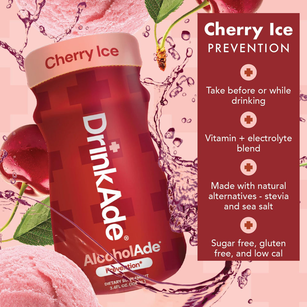 DrinkAde bottle open close-up showing cap and easy single-serve design benefit