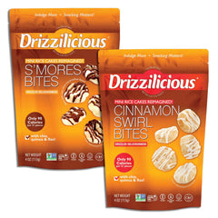 Drizzilicious front packaging showing flavor variety and convenience