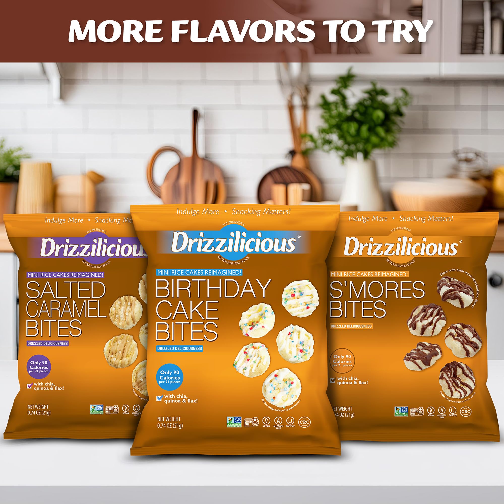 Drizzilicious raw ingredients quinoa chia flax arranged to show plant-based quality