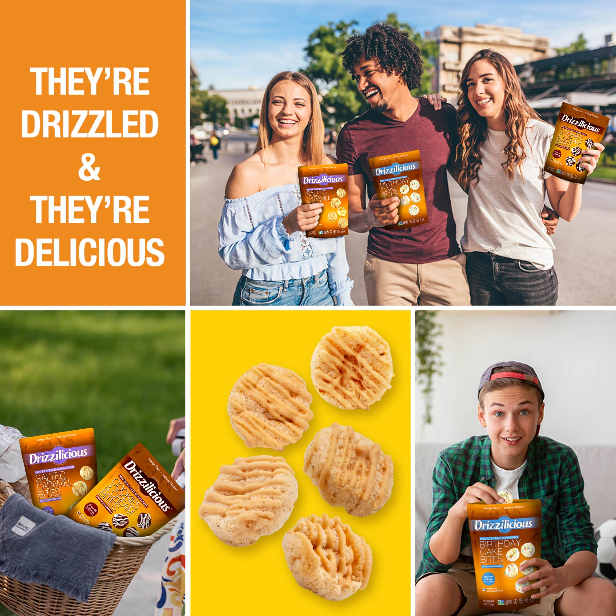 Drizzilicious kid enjoying snack demonstrating family-friendly, allergen-free option
