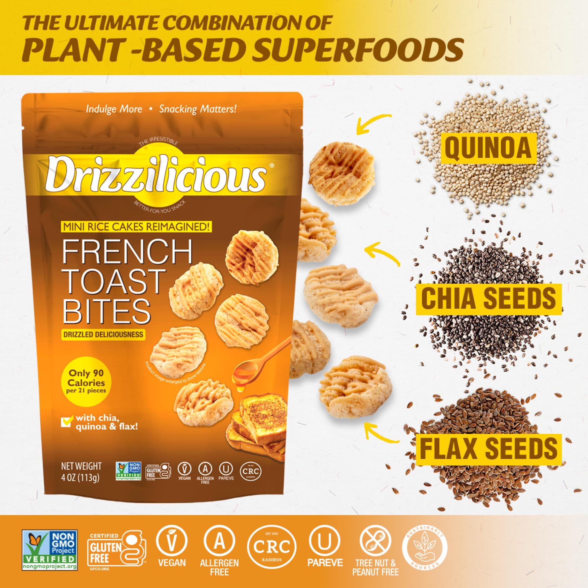Drizzilicious serving on a plate as a light dessert alternative for portion control