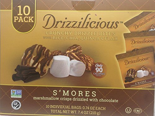 Drizzilicious front packaging showing single-serve bag and chocolate-drizzled crisp benefits portability