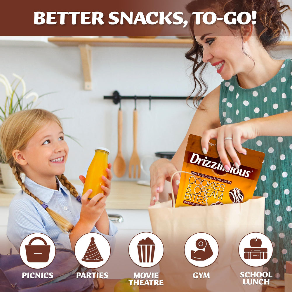 Drizzilicious snack in lunchbox showing kid-friendly convenience benefit