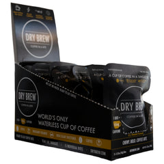 Dry Brew chew held in hand demonstrating size and easy-on-the-go portion
