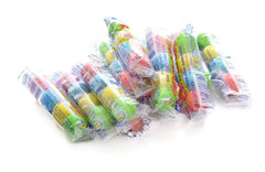 Dubble Bubble close-up sour coating on gum ball—visual of intense tang texture and appeal