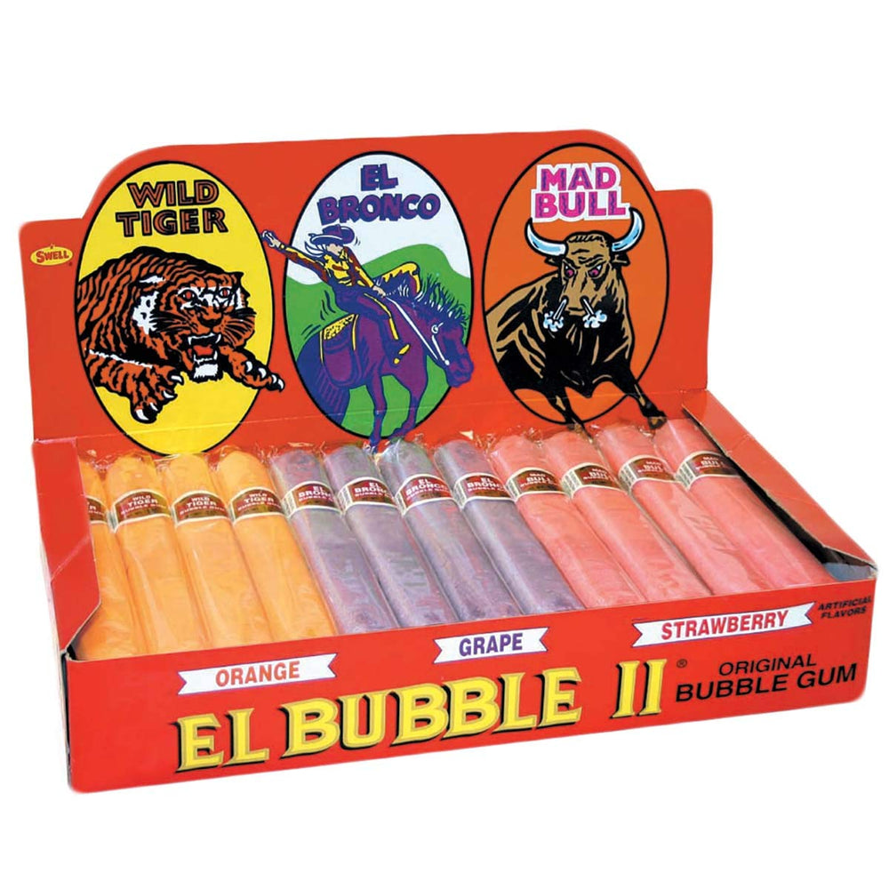 Dubble Bubble front box shot showing 36-count and assorted fruit flavors for easy gifting