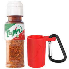 Dubbs Hardware Tajín front packaging showing compact travel bottle advantage