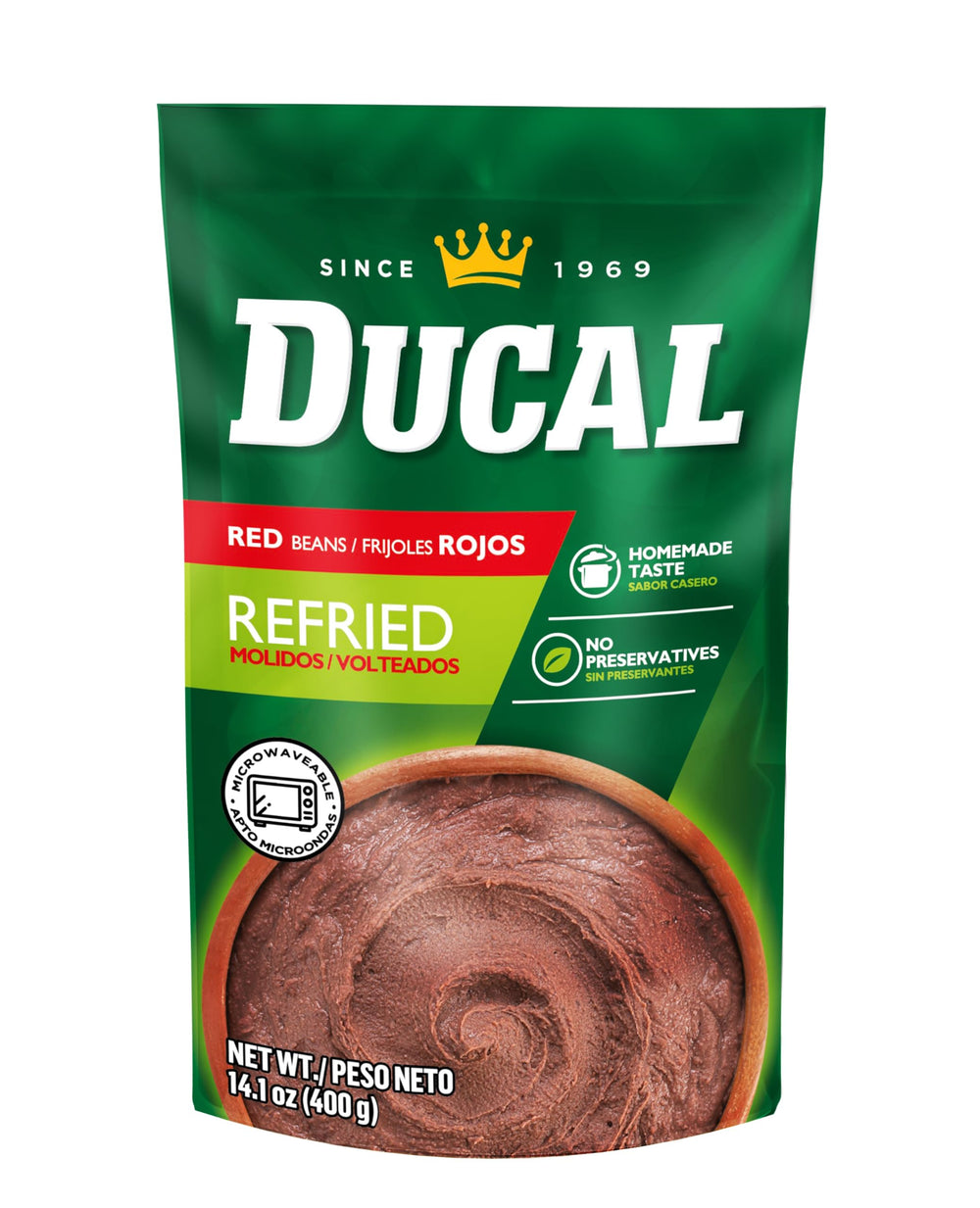 Ducal front packaging showing pouch and product name for easy identification