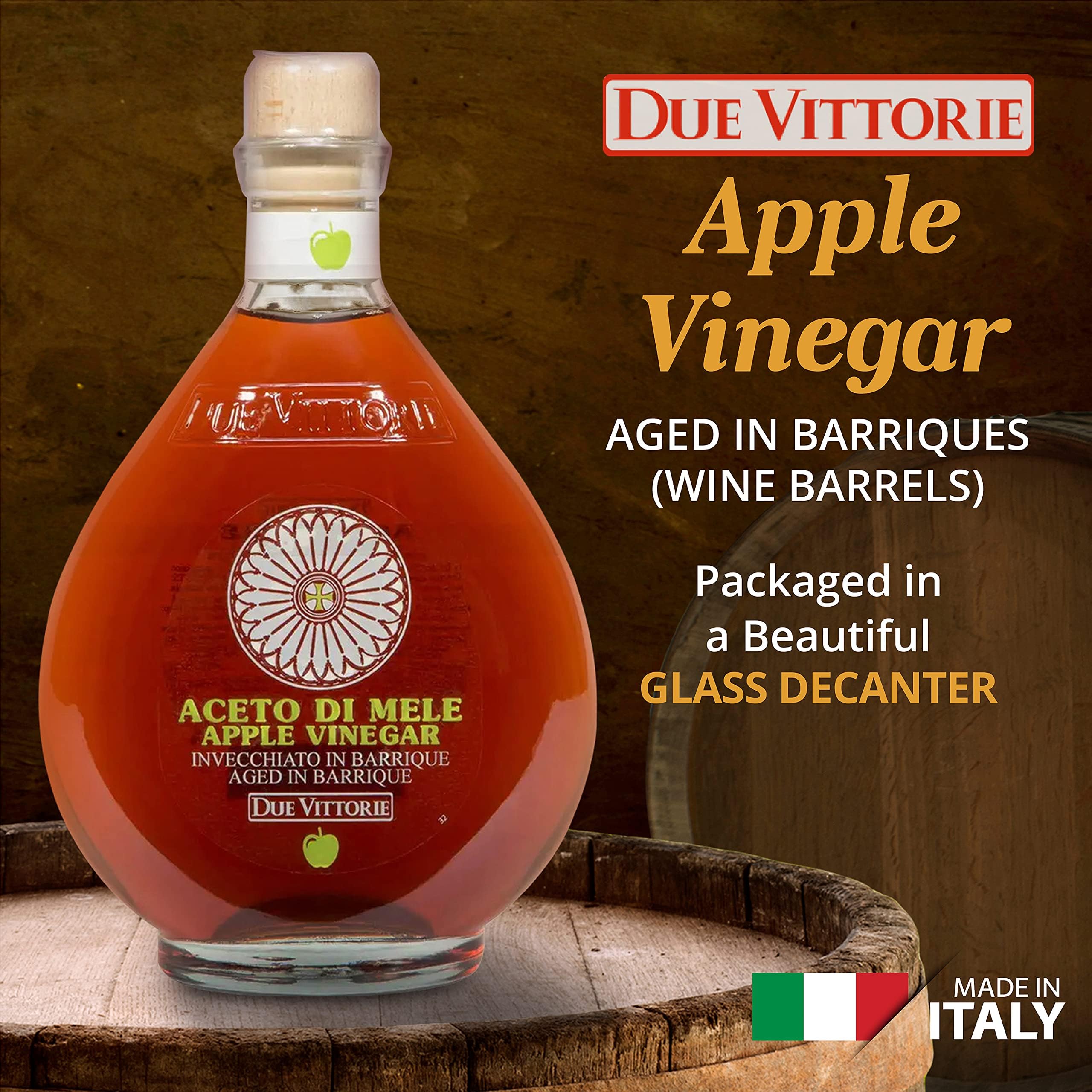 Due Vittorie vinegar pouring stream highlighting smooth texture and pourability