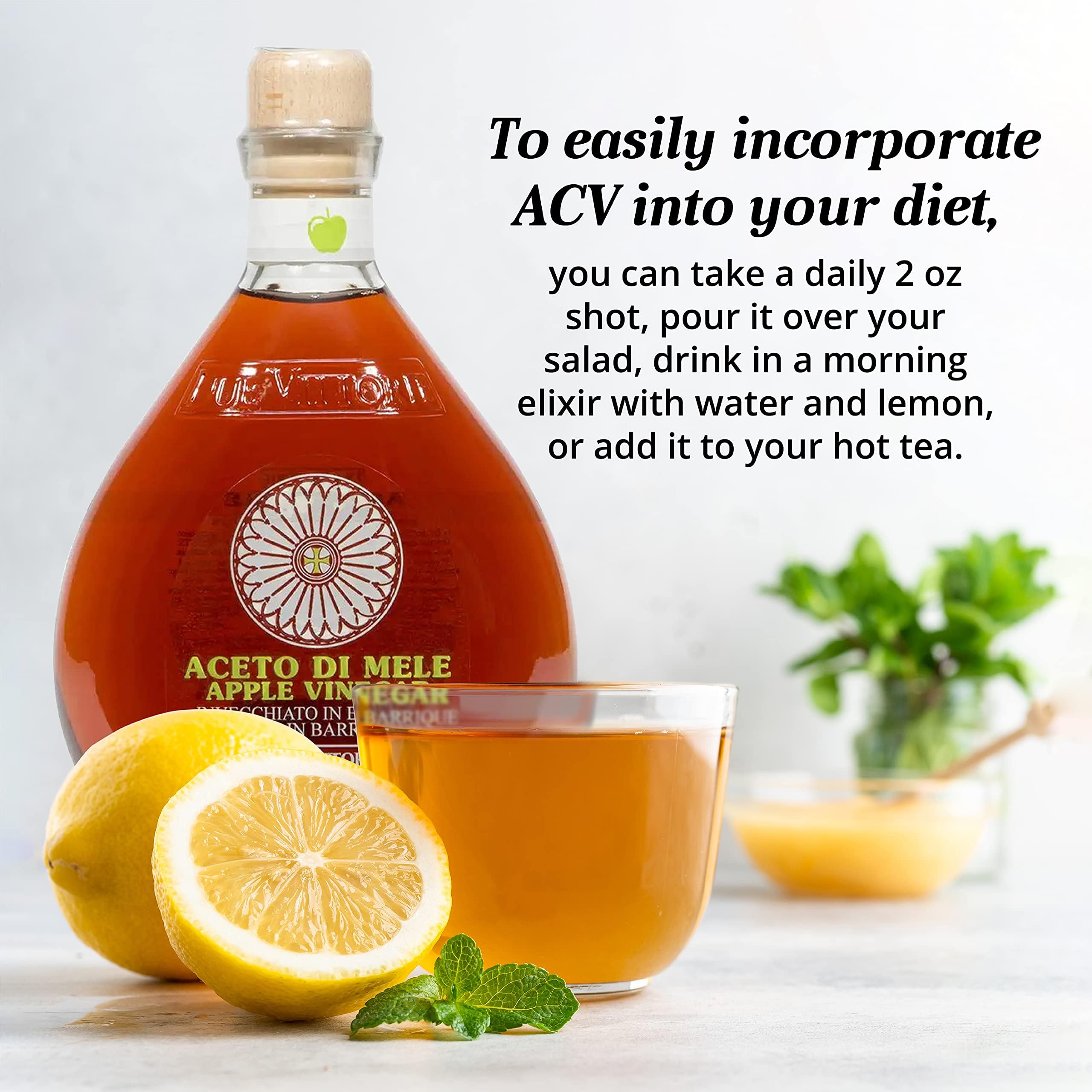 Due Vittorie on a fresh salad demonstrating brightening flavor benefit