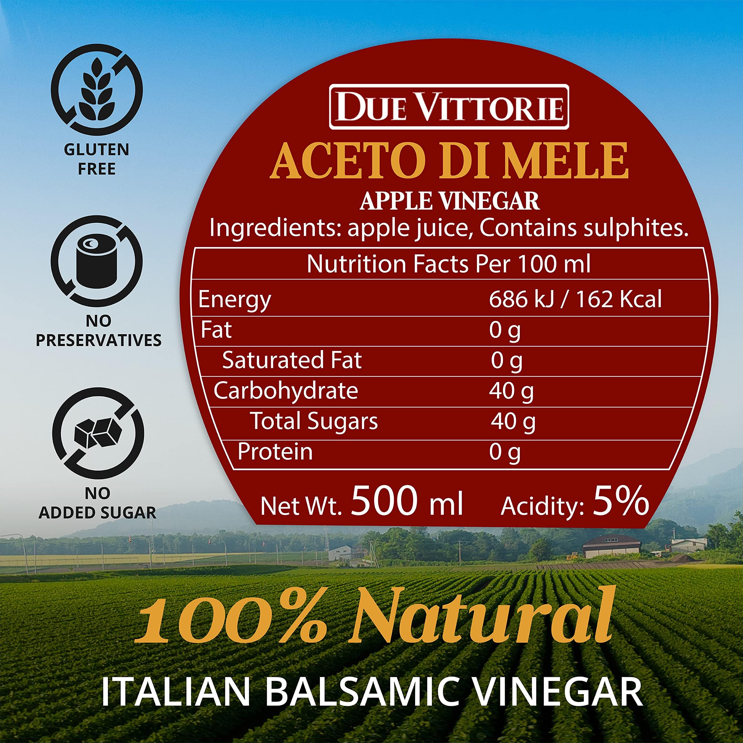 Due Vittorie next to a glass for size comparison and portion guidance benefit