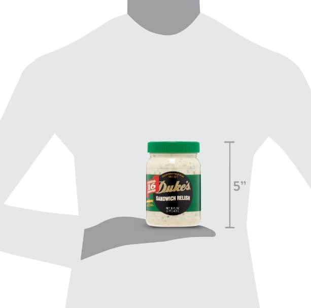 DUKE'S relish spooned onto a sandwich illustrating added crunch and bright flavor enhancement