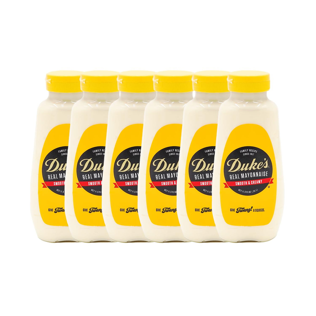 DUKE'S squeeze bottle front view showing brand and convenient design