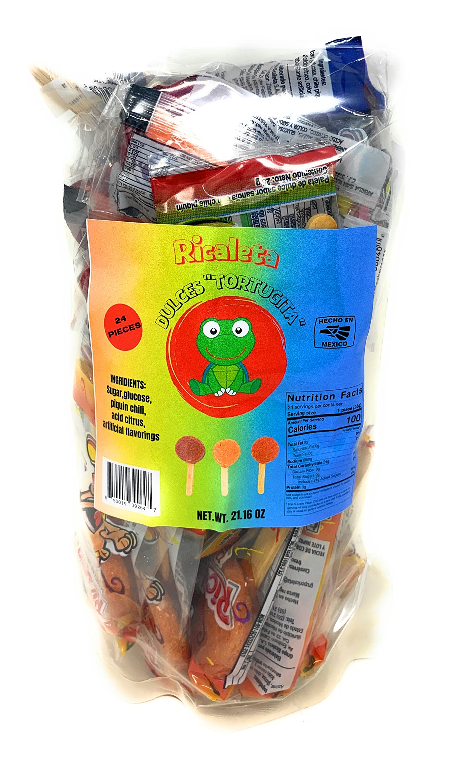 Dulces Tortugita close-up of lollipop texture highlighting caramel coating and bold flavor