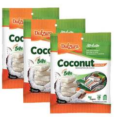 Dulzura Borincana front packaging showing three 3.4oz bags and branding, convenient portability