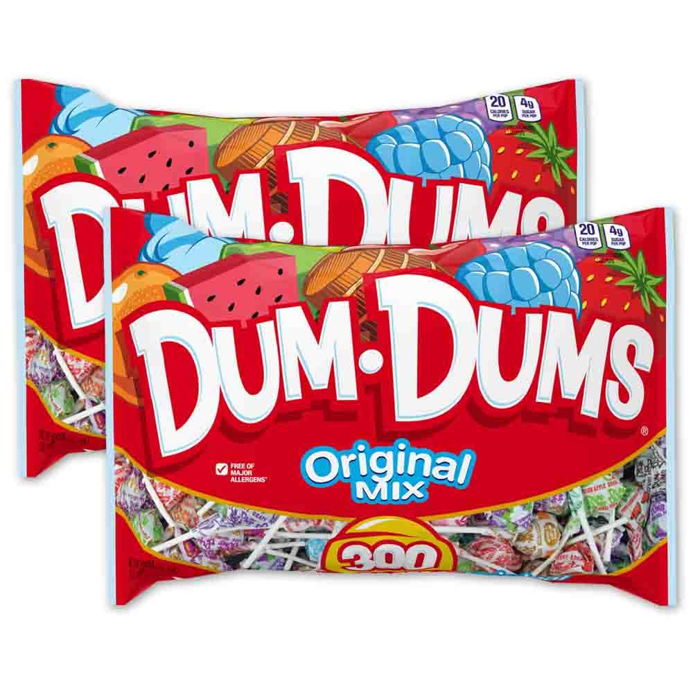 Dum Dums front of bag showing 600-count and colorful branding for quick identification