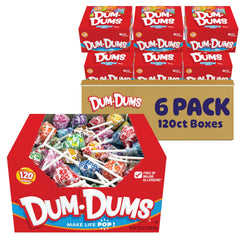 Dum Dums front packaging showing full 720-count bulk pack and brand visibility