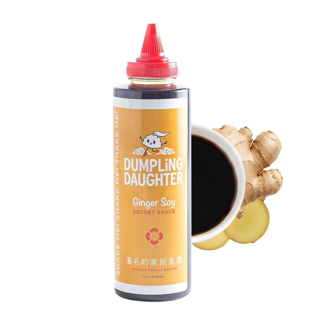 Dumpling Daughter front bottle view showing label and premium condiment benefit
