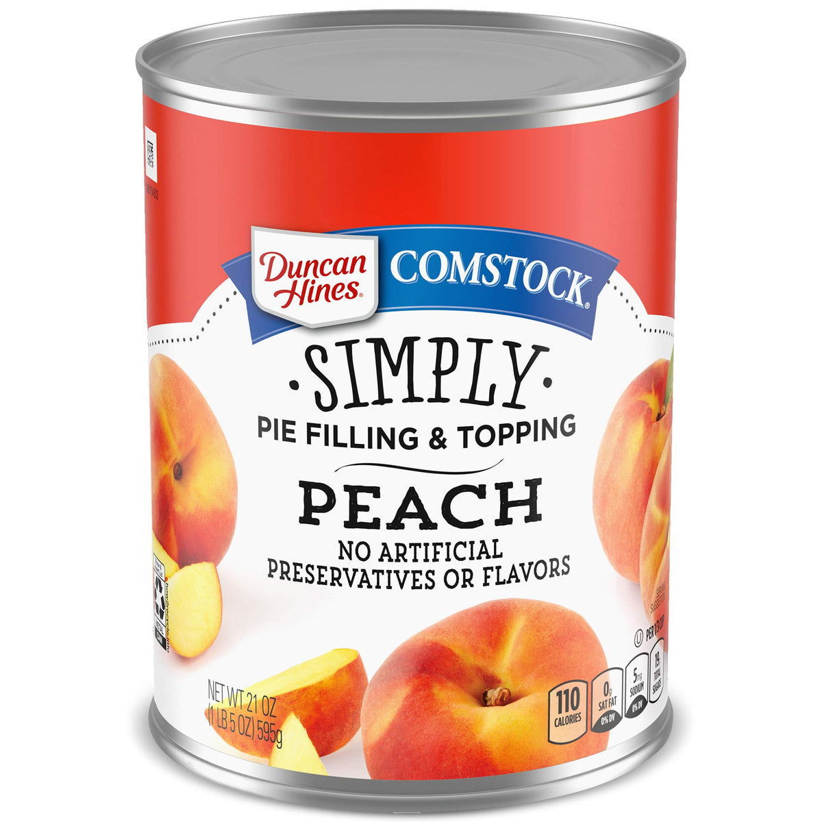 Duncan Hines Comstock front packaging showing product and pack details, clear labeling benefit