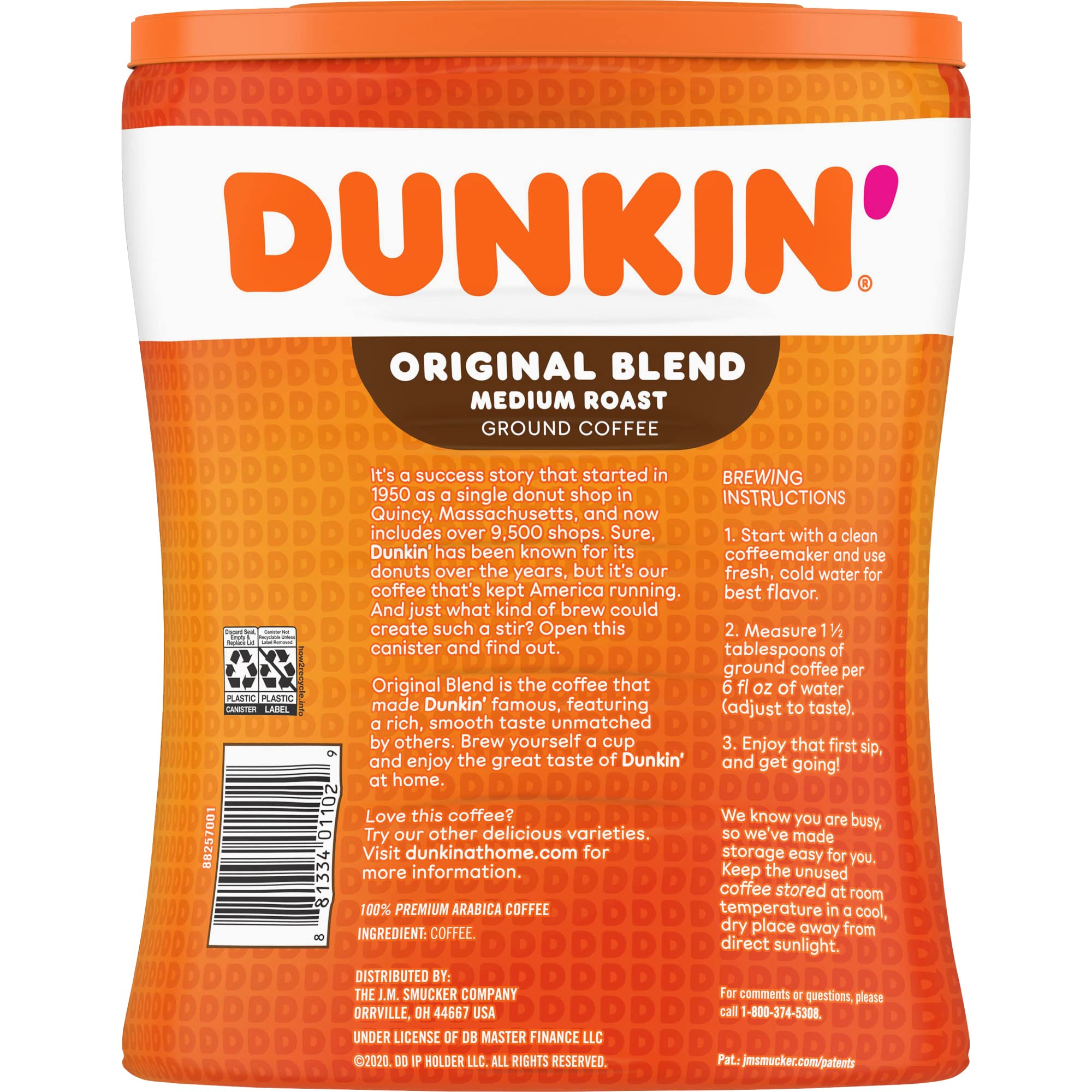 Dunkin' Donuts brewed coffee being poured into a mug illustrating flavorful home brewing