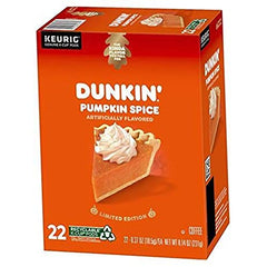 Steaming cup brewed from Dunkin' pod showcasing warming pumpkin spice flavor