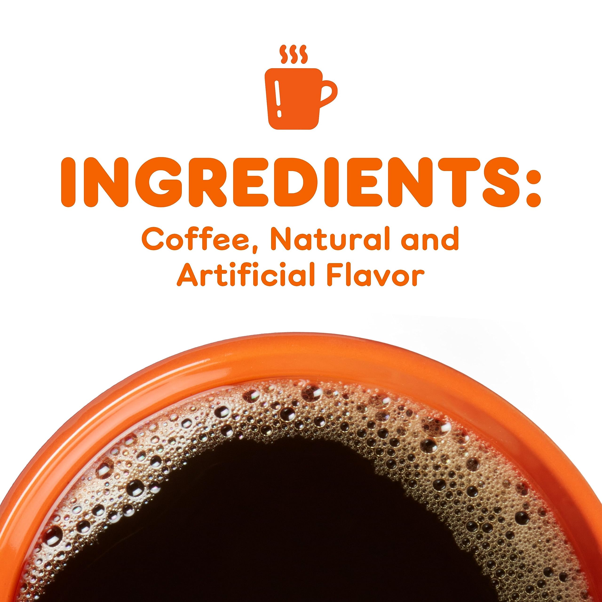 Dunkin' close-up of ground coffee texture showing roast and spice notes for aroma