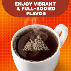 Dunkin' K-Cup side label close-up, easy-to-read roast info