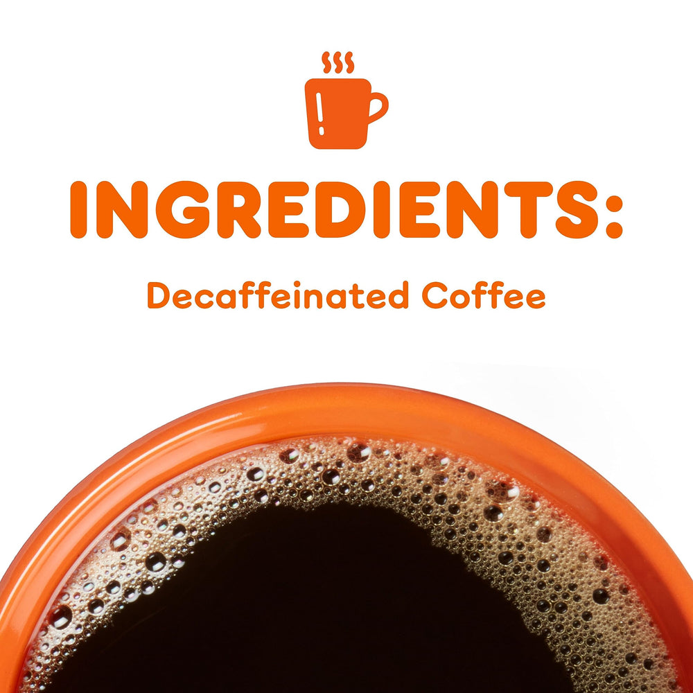 Close-up of Dunkin’ decaf grind texture highlighting consistent medium roast grind