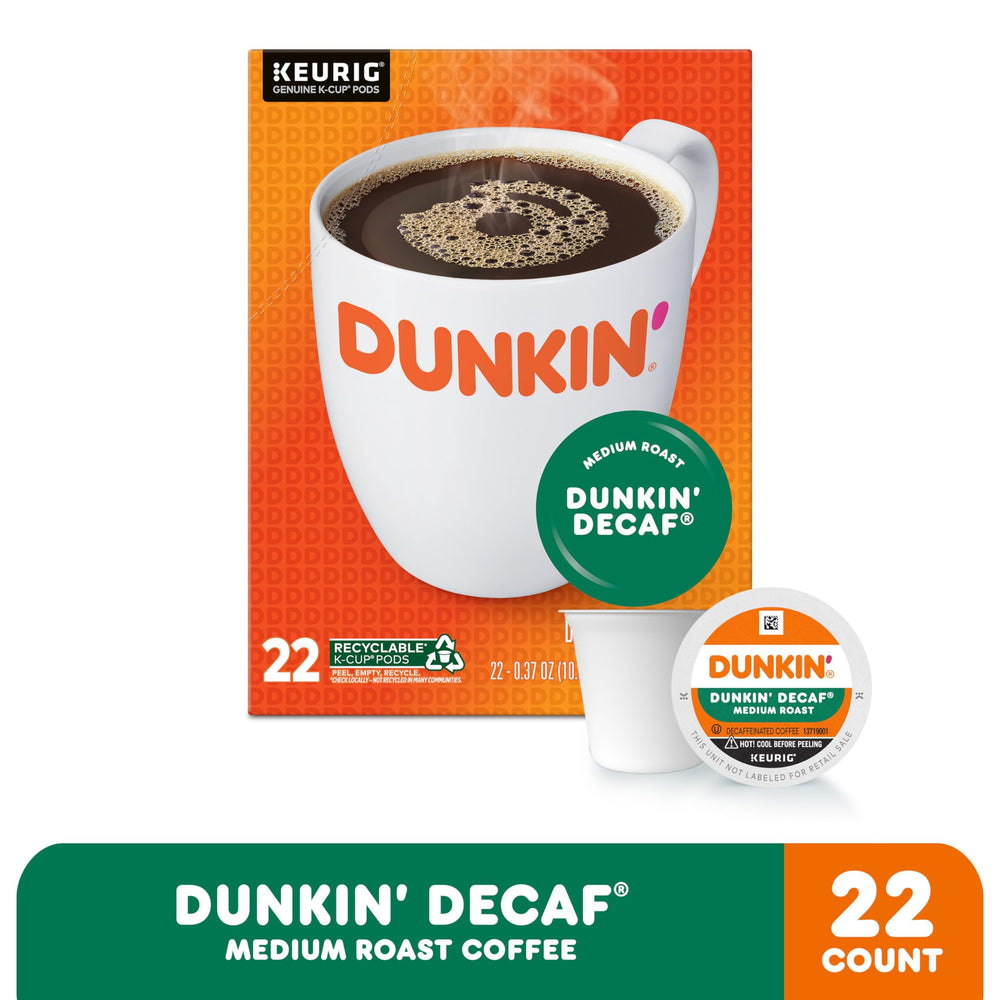 Dunkin' close-up of K-Cup pod showing capsule detail and consistent flavor