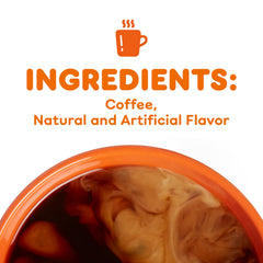 Dunkin' brewed French Vanilla coffee in a cup showing smooth flavor